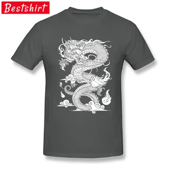Oče je Kul T Shirt Kitajski Zmaj Ilustracije Graphic Tee Majica Za Moške 2018 Novo Modno Oblikovanje Vrhovi T-Shirt Bombažne Tkanine