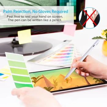 Pisalo za Touch Zasloni za ponovno Polnjenje Fine Nasvet Smart Združljivo z iPhone iPad Mini/Zrak Pametni telefoni, tablični računalniki Kapacitivni Pero