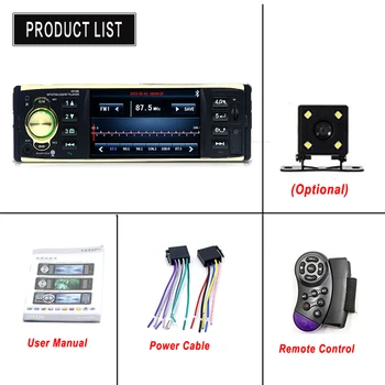 Podofo Autoradio 4019B 1 Din En MP3 Player, Avto Radio Audio, USB, AUX FM Radijske Postaje Bluetooth Rearview Fotoaparat Daljinsko upravljanje