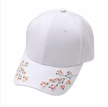 Poletje popolnoma Novi slive cvet vezenje baseball kapa s šcitnikom ženske kape