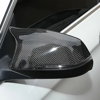 Pravi Ogljikovih Vlaken Strani Rearview Mirror Kritje Trim Za BMW Serije 5 F10-2017 Avto-styling