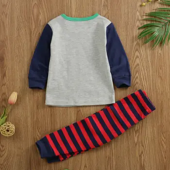 Priložnostne Fant Clorthes 2Pcs Božič Otrok Baby Girl Boy Oblačila Vrh Puloverji Hlače Xmas Obleko Set