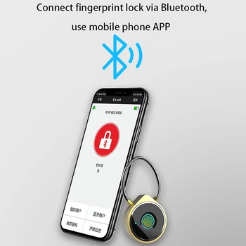 Prstnih Ključavnico Smart Bluetooth Varnostno Ključavnico Proti Kraji brez ključa Ključavnico za Hišo Vrata,Kovček,Nahrbtnik,Telovadnice,Kolo