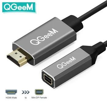 QGeeM HDMI za Mini DisplayPort Pretvornik Kabel 4K x 2K HDMI na Mini DP Adapter za HDMI Opremljen Sistemi Mini DP za HDMI