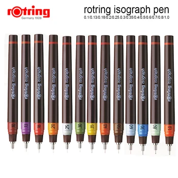 ROtring Isograph pero 0,1 mm-1,0 mm porozne-točka peresa risanje načrta Pero 1Piece