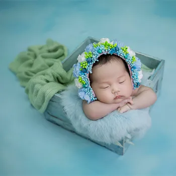 Ročno Baby Dekle Cvet Pokrivalo Za Malčke Baby Cvet Bonnet Iztrgana Cvetlični Klobuk Baby Cvetlični Pokrovu Motorja, Postane Vroče Fotografije Rekviziti