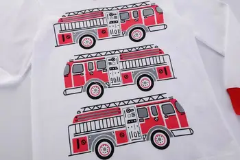 SAILEROAD Pižamo Otrok gasilske tovornjak Fant je pižamo Jeseni Sleepwear Otroci Spalna Oblačila, Bombaž More Otroška Oblačila