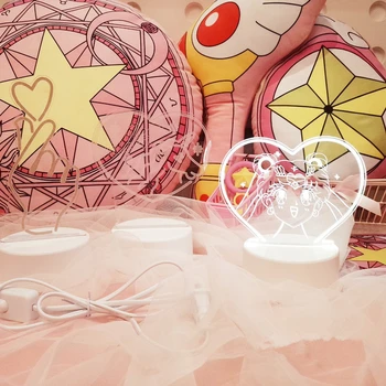 Sailor Moon Cosplay Noč Svetlobe Dekoracijo Ljubezen namizne Svetilke Anime Odraslih COS Pripomočki Rekviziti Žarnice Božično noč Čarovnic Darilo
