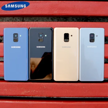 Samsung Original Zadnji pokrov steklen Pokrov Za Samsung Galaxy A8 2018 Različica SM-A530F SM-A530N Stanovanj Hrbtni Pokrovček Telefona