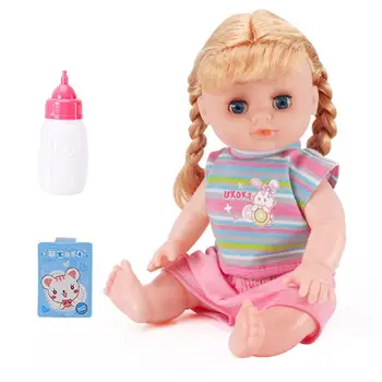Srčkan 32.5*16 cm Mehka Telesa Baby Doll Zaprtimi Očmi Pitne Vode Govorimo LUTKE Razsvetljenje Zgodnje Izobraževanje Puzzle