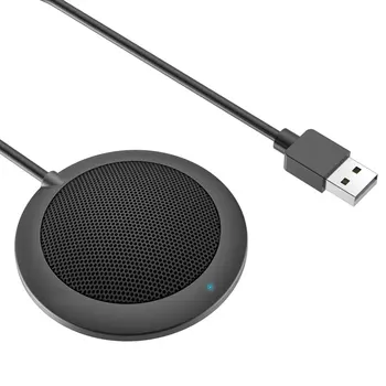 Stereo Vsesmerni Mikrofon Kondenzatorski Mikrofon Mic USB Priključek za Glasovni Klepet Srečanje Poslovna Konferenca Namizni Računalnik
