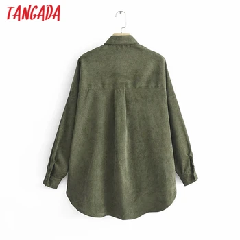 Tangada ženske amy green oversize velvet majica blusas mujer de moda fant slog majica womens vrhovi 3R17