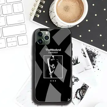 The Weeknd XO logotip Telefon Primeru Kaljeno Steklo Za iPhone 12 max pro mini 11 XR Pro XS MAX 8 X 7 6S 6 Plus SE 2020 primeru