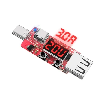 Tip-C PD3.0 Digitalni Voltmeter Ampermeter Tester Instrument Samodejno Hitro Polnjenje Sproži Odbor