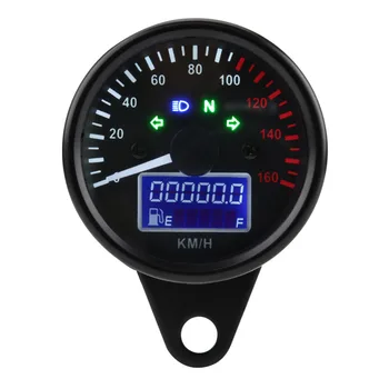 Univerzalni Digitalni LCD motorno kolo merilnik Hitrosti, Števec kilometrov Techometer Merilnik Nepremočljiva Dvojno Hitrosti merilnik Moči Rezervoar za Gorivo Zaslonu Merilnika