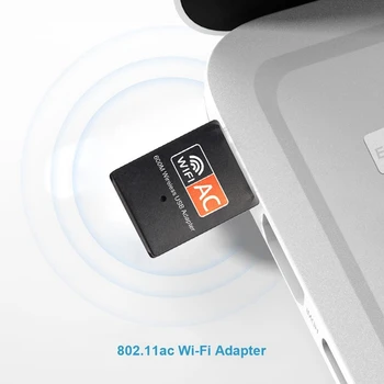 USB WiFi Adapter, 2.4 GHz, 5GHz Dual Band 600Mbps Mini Brezžična Omrežna Kartica za Notebook Laptop PC Namizje