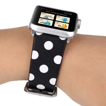 Usnjeni trak Za Apple watch band 44 mm 40 mm iwatch band 38 mm 42mm Val točke Zapestnica pasu watchband Apple watch 6 se 5 4 3 2 1