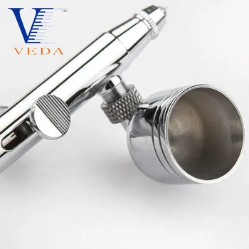 VEDA 0,3 mm Dual Action Težo & Sesalna Airbrush Set za 0,2/0,5 mm Igla Air Brush Spray Pištolo s 7/22CC Pokal za Barve Ličila Umetnosti