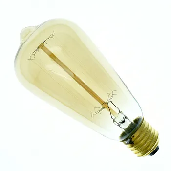 Vintage Edison Žarnica E27 Retro Lučka ST64 Žarnica 220v Žarnico 40w 60-vatne Žarnice Toplo Bele Žarnice