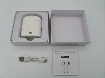 Vroče Prodaje Novih i7s TWS Brezžične Bluetooth Slušalke za V uho Stereo šport Čepkov Slušalke Z Mikrofonom Polnjenje Polje za Telefon