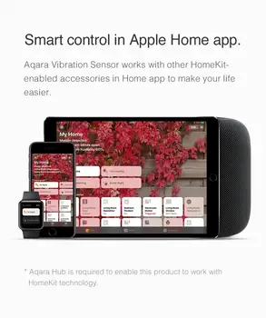 Xiaomi Aqara Smart Vibracije Senzor Zigbee Gibanja Šok Senzor za Zaznavanje Alarm Monitor Vgrajen Gyro Za notranje Varnosti Moj dom