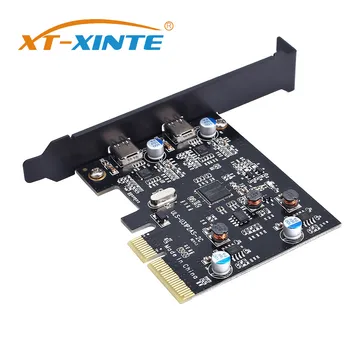 XT-XINTE Dodaj na kartici, USB 3.1 Dvojno 10Gbps 2x Tip-C Port PCI Express Krmilnik Riser Card Širitev Adapter za Mac Pro Okno