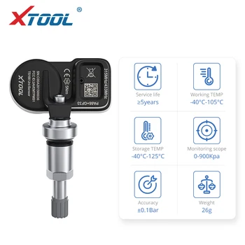 XTOOL TS100 Pnevmatike Analiza Senzorji 433 MHz 315 MHz Senzorji delujejo s TP150 in TP200 Bolj trpežne in Boljše Kakovosti