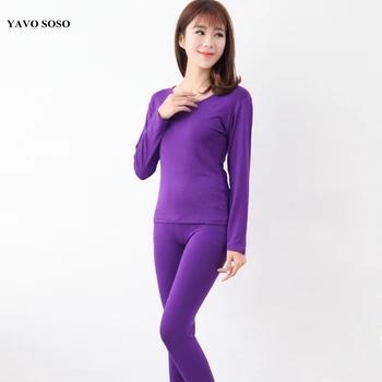 YAVO SOSO Jesen spring style plus velikost 6XL Visoko elastična modal Dolge Johns Ženske pižame obleke