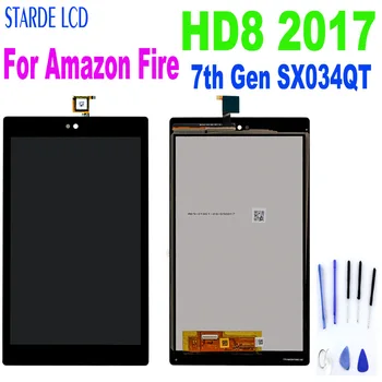 Za Amazon Ogenj HD8 2017 HD 8 2017 7. Gen SX034QT LCD-Zaslon, Zaslon na Dotik, Računalnike Skupščine Zamenjava