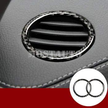 Za Benz GLE W166 Coupe C292 Ogljikovih Vlaken nadzorno ploščo, na Strani Zraka Vent Trim Kritje-2018 2pcs Avto Dodatki Notranjost Avtomobila Dekor