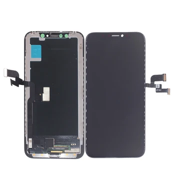 Za iPhone X LCD XS XR LCD-Zaslon Visoke Kakovosti Amoled Prilagodljiv Toga Težko Za iPhone X XS XR Zaslon Mehko Zaslon LCD 3D Dotik