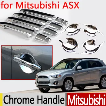 Za Mitsubishi ASX 2010 - 2017 Chrome Vrat Ročaj Kritje 2011 2012 2013 2016 Dodatki Avto Nalepke Avto Styling