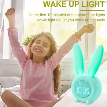 Zajec Zvok Indukcijski Števec Budilka Ustvarjalne LED Digitalna Budilka Indukcijske Majhen Alarm USB Ura Z Nočna Lučka