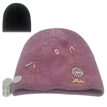 Zimske ženske pletene klobuk z zlato nit, mačka pearl ženske klobuk, moda mehko toplo ženske klobuk, ženske klobuk, ki je brez roba