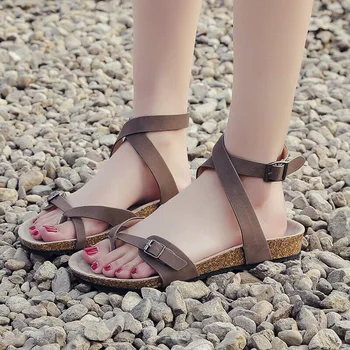Ženske Sandali Stran Sponka T-Trak Platformo Flip Flop Čevlji Anti-slip za Poletje NYZ Trgovina