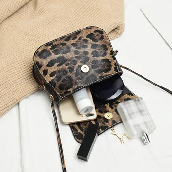 ženske torbice, torbe Leopard Tiskanja Kvadratek Paket Enotni Ramenski Crossbody Vrečko Torbice in Torbe Sac Glavni L2